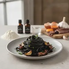 Tagliolini al doppio nero di seppia