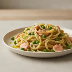 Tagliolini salmone e piselli
