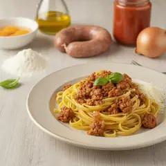 Tajarin 30 tuorli al ragù di salsiccia