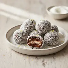 Tartufini di biscotti al mascarpone e cocco