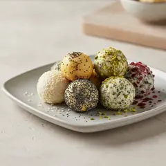 Tartufini di formaggio ai quattro colori