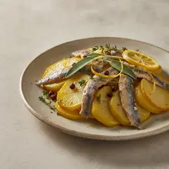 Teglia di alici e patate