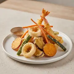 Tempura di calamari e verdure