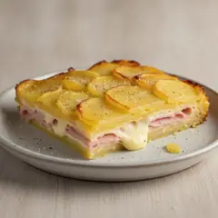Terrine di patate, formaggio e prosciutto