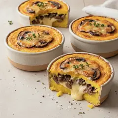 Terrine gratinate di polenta e funghi porcini