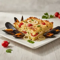 Tiella barese (riso patate e cozze)