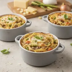 Timballi di tagliolini al ragù bianco