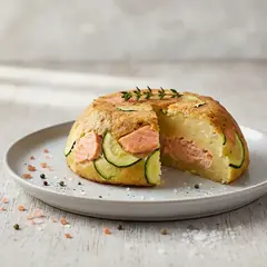 Timballo di salmone e zucchine