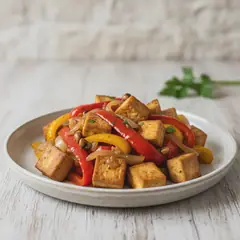 Tofu con peperoni