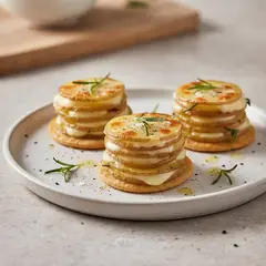 Torretta di patate su schiacciata
