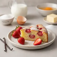 Torta 5 minuti alle fragole