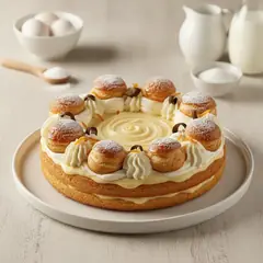 Torta Saint Honoré con pan di Spagna
