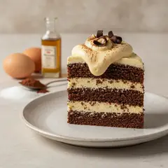 Torta al cacao con crema di zabaione