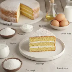 Torta al cocco farcita