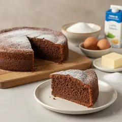 Torta al latte caldo al cacao