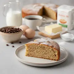 Torta al latte caldo e caffè