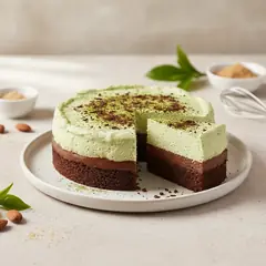 Torta al tè verde e cioccolato