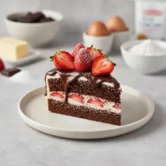Torta cioccolato e fragole