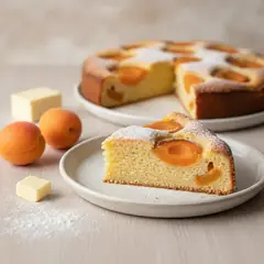 Torta con albicocche fresche