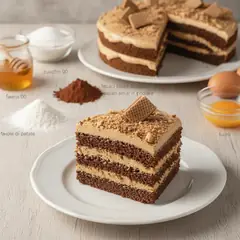 Torta con crema ai wafer alla nocciola
