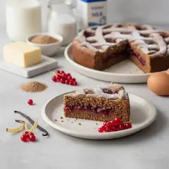 Torta di grano saraceno e confettura di ribes