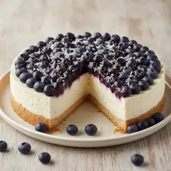 Torta di ricotta e mirtilli