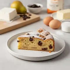 Torta di ricotta pere e cioccolato