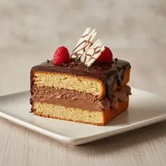 Torta glassata con crema diplomatica al cioccolato
