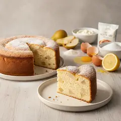 Torta morbida ricotta e pere