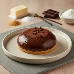 Torta mousse al cioccolato fondente su base di sablé