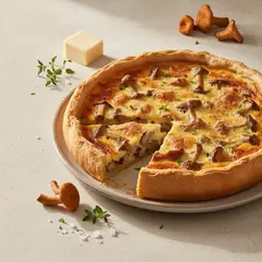 Torta salata con funghi chiodini