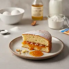 Torta versata con crema alla confettura di albicocca