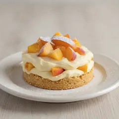 Tortine di Pavesini fredde alle pesche