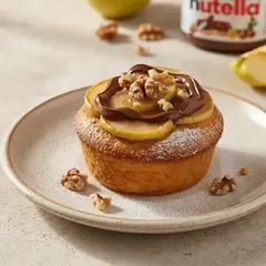 Tortini di pandoro con mele, noci e Nutella®
