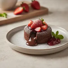 Tortino al cioccolato e fragole