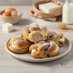 Treccine di ricotta e cioccolato