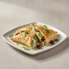 Triangolini di pasta fillo con broccoli e ricotta