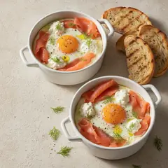Uova in cocotte con salmone