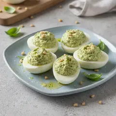 Uova ripiene al pesto