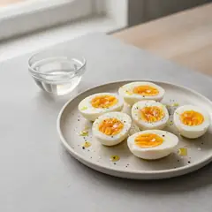 Uova sode in friggitrice ad aria