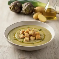 Vellutata di carciofi e porri