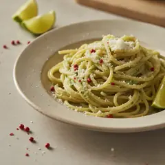 Vermicelli al lime e pepe rosa