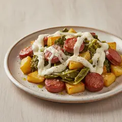 Verza, patate e salsiccia