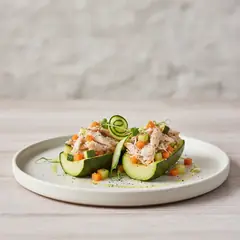 Zucchine ripiene con branzino affumicato
