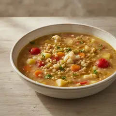 Zuppa di verdure e bulgur