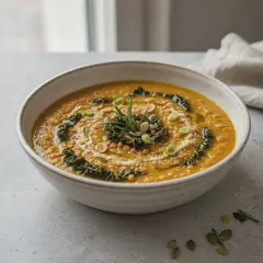 Zuppa di zucca e lenticchie